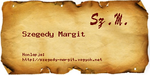 Szegedy Margit névjegykártya